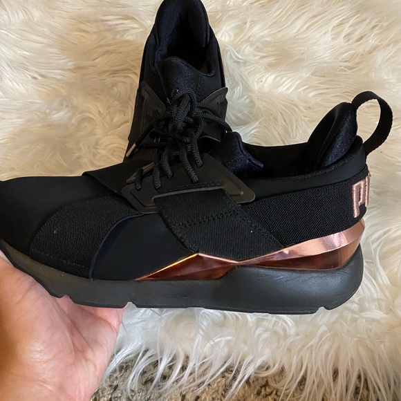 puma muse satin rose gold